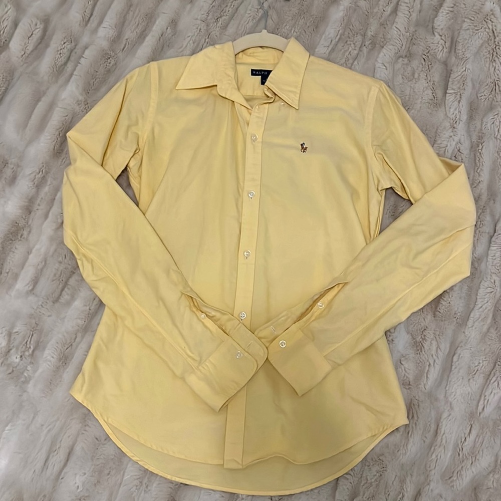 Ralph Lauren Yellow Slim Fit Oxford Size 2